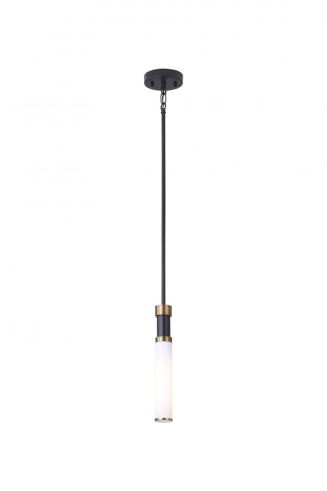 13" High 1 Light Single pendant light With 1x25 W E26 medium base frame in Black finish